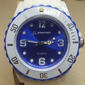 Boeing Blue/White Silicone Diver Style Men's Watch